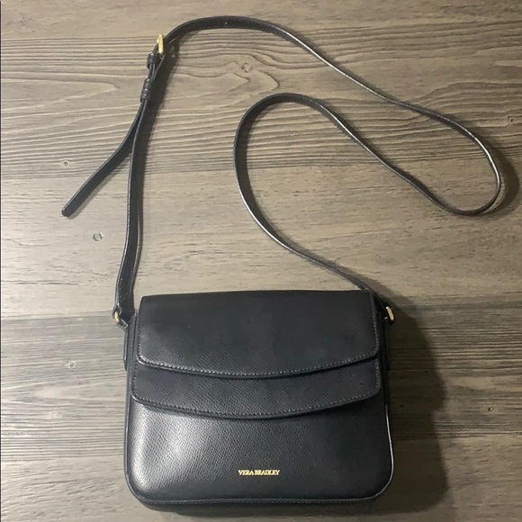 vera bradley black leather crossbody